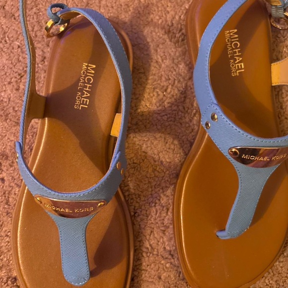 Michael Kors Blue and Brown Women's Sandals - Picture 3 of 4